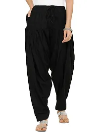 PT Latest Cotton Traditional Semi Patiala Salwar Punjabi Style Stitched for Women's and Girls (Free Size). Pack of 2 Black Camel-thumb3