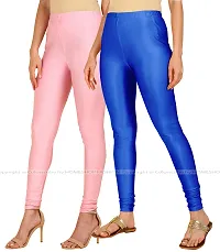 Stylish Women Lycra Blend Leggings Pack of 2-thumb1