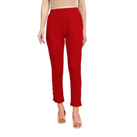 PT Regular Fit Elastic Waist Pencil Pant Casual/Formal Trousers for Women with Pockets for Casual Official Use for Women's Girls Available in 13 Colors.