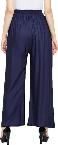 Elegant Multicoloured Rayon Solid Ethnic Pant For Women-thumb1