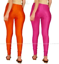 Stylish Women Lycra Blend Leggings Pack of 2-thumb2