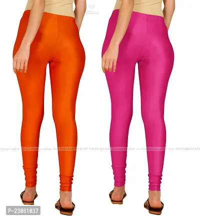 Stylish Women Lycra Blend Leggings Pack of 2-thumb3