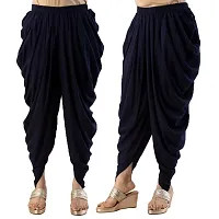 PT Latest Reyon Traditional Dhoti Patiala Salwar/Pants Stylish Stitched for Women's and Girls (Free Size) Navy Blue-thumb3
