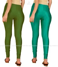 Stylish Women Lycra Blend Leggings Pack of 2-thumb2