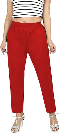 Elegant Blend Solid Ethnic Pant For Women