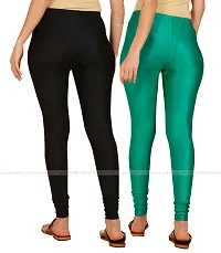 Stylish Women Lycra Blend Leggings Pack of 2-thumb2