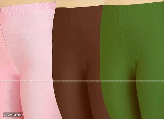 Fabulous Multicoloured Lycra Blend Solid Leggings For Women Pack Of 3-thumb4