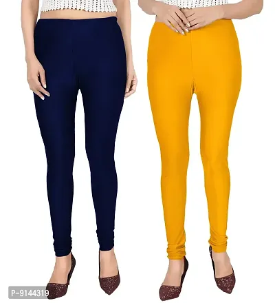 Buy PT Stretchable fit Satin Shiny Lycra Shimmer Chudidar Leggings for  Women and Girl in Wide Shades of Vibrant Colors in Regular and Plus Size  (23 Colors Pack of 2 Online In