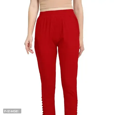 PT Regular Fit Elastic Waist Cotton Pencil Pant Casual/Formal Trousers for Women with Pockets for Casual  Official Use for Women's  Girls Available in 13 Colors.-thumb5