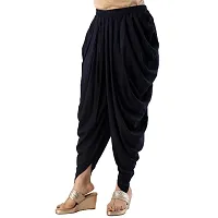 PT Latest Reyon Traditional Dhoti Patiala Salwar/Pants Stylish Stitched for Women's and Girls (Free Size) Black-thumb2