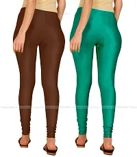 Stylish Women Lycra Blend Leggings Pack of 2-thumb2