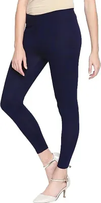 Fabulous Black Satin Solid Leggings For Women Pack Of 1-thumb2