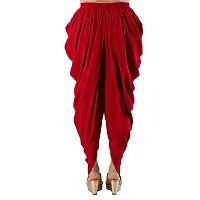 PT Latest Reyon Traditional Dhoti Patiala Salwar/Pants Stylish Stitched for Women's and Girls (Free Size) Red-thumb1