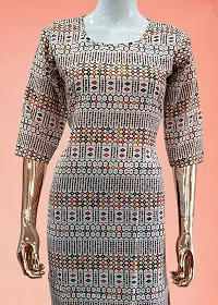 Stylish White Crepe Printed Kurta For Women-thumb1