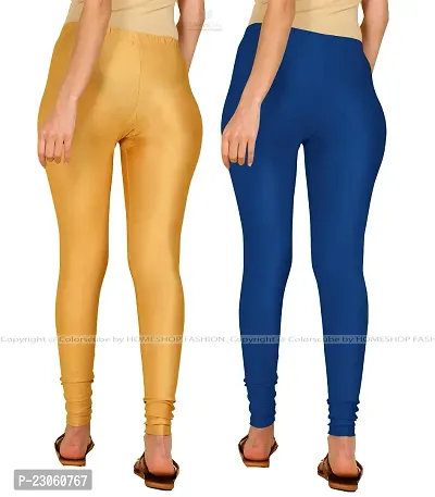 Stylish Women Lycra Blend Leggings Pack of 2-thumb3