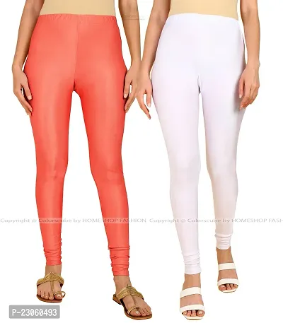 Stylish Women Lycra Blend Leggings Pack of 2