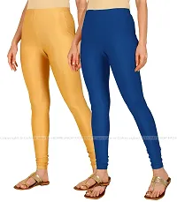 Stylish Women Lycra Blend Leggings Pack of 2-thumb1