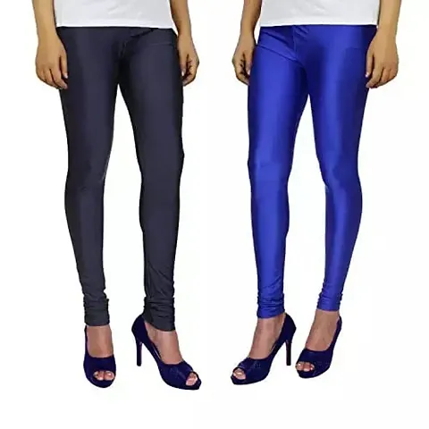 Stylish Spandex Solid Leggings ( Pack Of 2 )