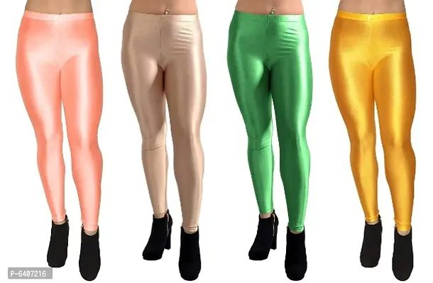 Womens Shiny Satin Glossy Crop Top Wetlook Skinny Pants Yoga Leggings  Sportswear | eBay