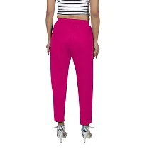 Stylish Tencel Rani Pink Solid Ethnic Pant For Women-thumb2