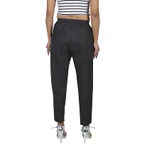 Stylish Tencel Black Solid Ethnic Pant For Women-thumb1