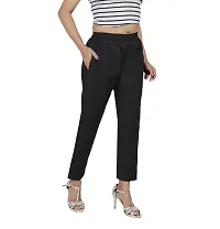 Stylish Tencel Black Solid Ethnic Pant For Women-thumb2