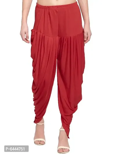 Stylish Rayon Solid Dhoti Style Patiala Shalwar For Women