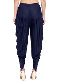 Stylish Rayon Solid Dhoti Style Patiala Shalwar For Women-thumb1