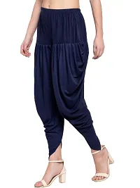 Stylish Rayon Solid Dhoti Style Patiala Shalwar For Women-thumb2