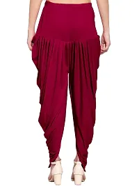 Stylish Rayon Solid Dhoti Style Patiala Shalwar For Women-thumb1