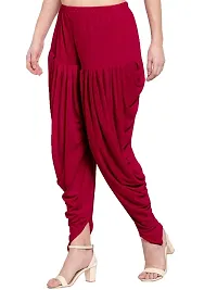 Stylish Rayon Solid Dhoti Style Patiala Shalwar For Women-thumb2