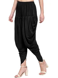 Stylish Rayon Solid Dhoti Style Patiala Shalwar For Women-thumb2