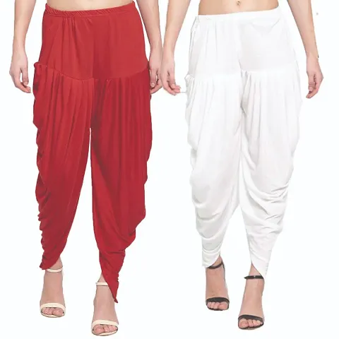Solid Rayon Trending Dhoti Pack Of 2