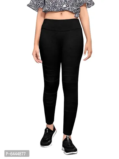 Stylish Black Cotton Solid Pant For Women-thumb0