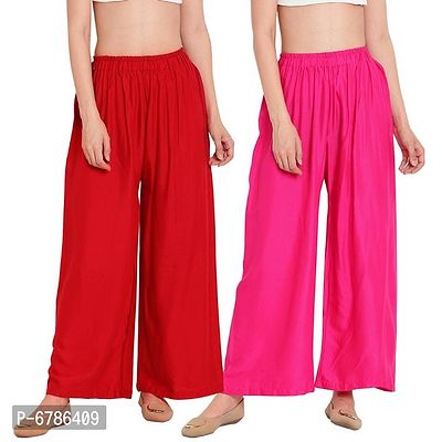 Stylish Fancy Rayon Palazzo For Women Pack Of 2