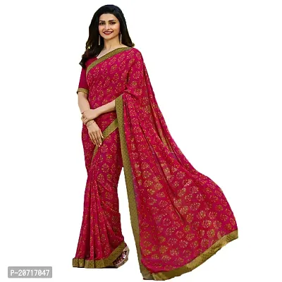 Beautiful Georgette Saree With Blouse Piece-thumb0