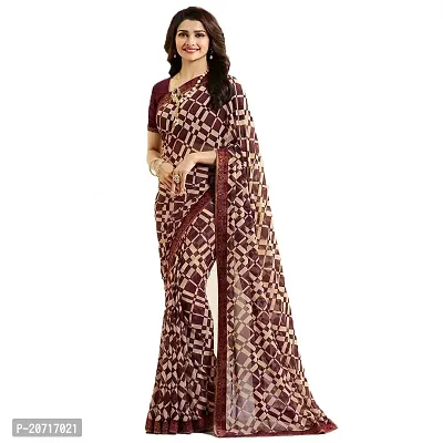 Beautiful Georgette Saree With Blouse Piece-thumb0