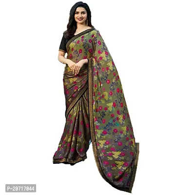 Beautiful Georgette Saree With Blouse Piece-thumb0