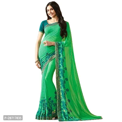 Beautiful Georgette Saree With Blouse Piece-thumb0