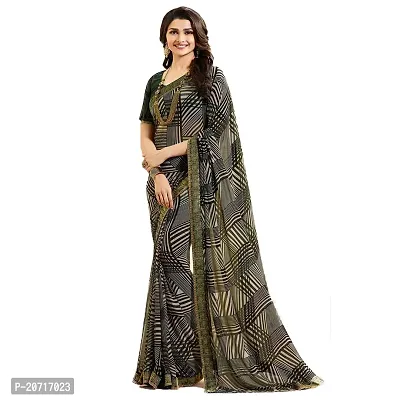 Beautiful Georgette Saree With Blouse Piece-thumb0