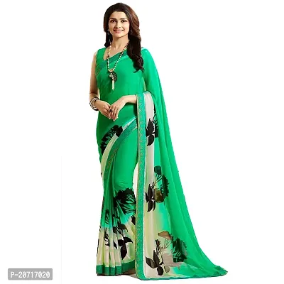 Beautiful Georgette Saree With Blouse Piece-thumb0