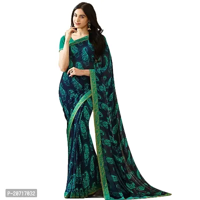 Beautiful Georgette Saree With Blouse Piece-thumb0