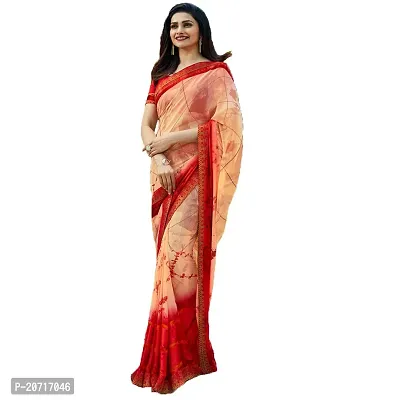 Beautiful Georgette Saree With Blouse Piece-thumb0