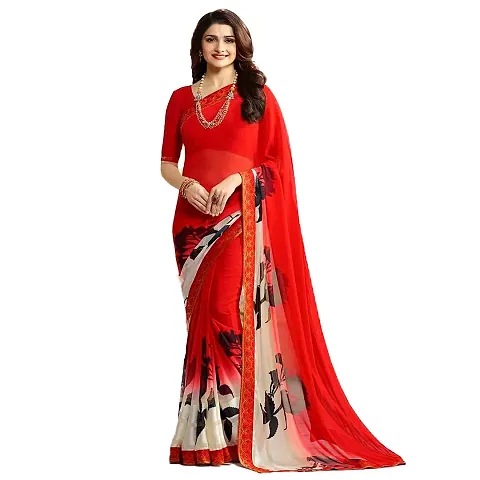 New Trendy Chiffon Saree with Blouse piece