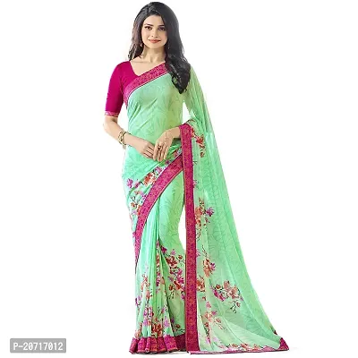 Beautiful Georgette Saree With Blouse Piece-thumb0