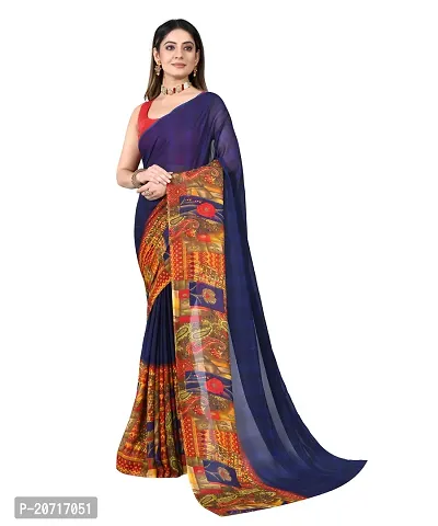 Beautiful Georgette Saree With Blouse Piece