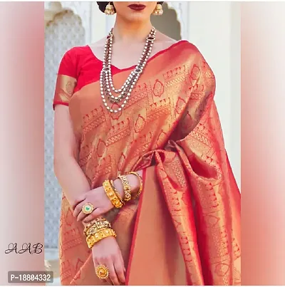 Beautiful Banarasi Silk Festive wear Saree With Blouse Piece For Women-thumb2