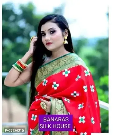 Designer Red Satin Silk Saree With Blouse Piece For Women