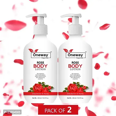 Oneway Happiness Rose Body Lotion 300ml (pack of 2)-thumb0
