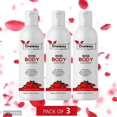 Oneway Happiness Rose Body Lotion 100ml (pack of 3)-thumb0